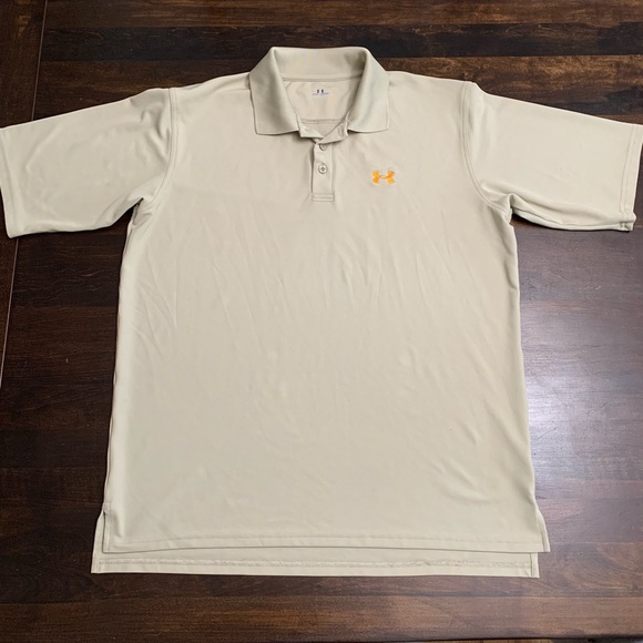 tan under armour shirt